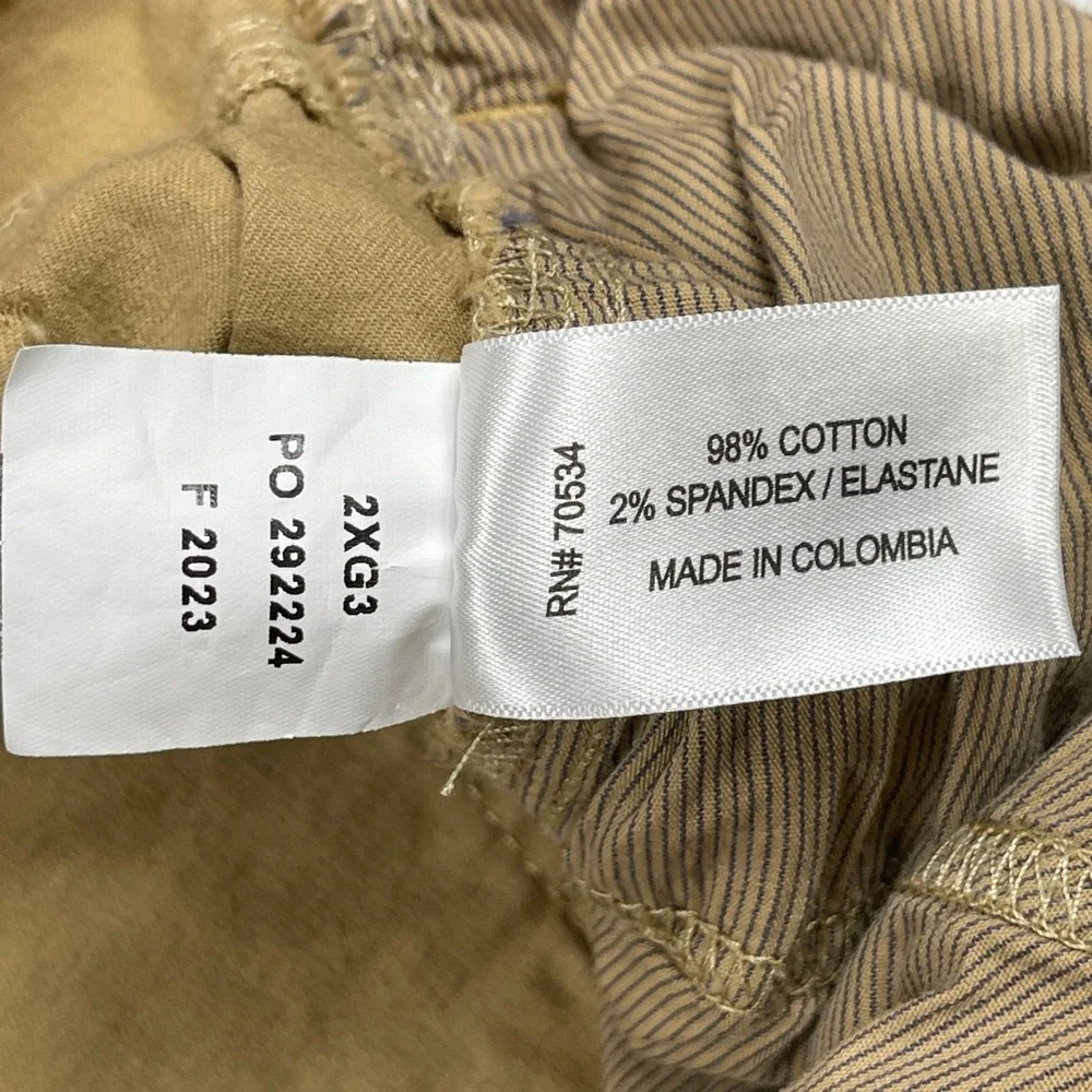 Orvis‎ Five Pocket Pants Mens 42x30 Tan Khaki Cotton Stretch Straight Leg